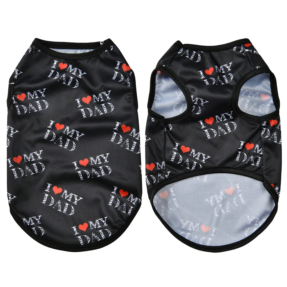 Soft Pet Cat Clothes For Summer Breathable Pets Shirt Vest Lightweight Cute Letter Print Kitty Pullover For Cats Puppy Outfits