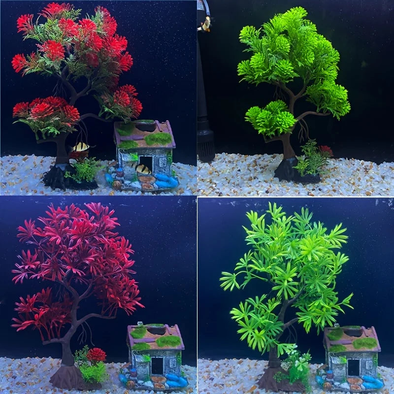 Simulation Water Glass Fish Tank Landscaping Decoration Imitation Water Plant tree Aquarium Ornament DIY Fish Tank Decor bigsize