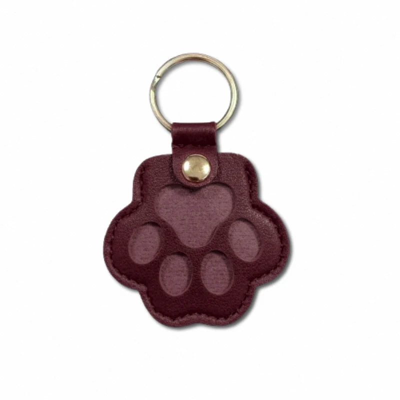 Memorial Leather Pet Hair Storage Bag Cat Paw Keychain Kitten Souvenir Fur Container Pendant Portable Handmade Key Accessories