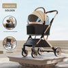 Detachable Pet Stroller Ultra-light Portable Outdoor Cat and Dog Stroller Aluminum Alloy Frame Four-wheel Shock Absorber - Play Paws Toys