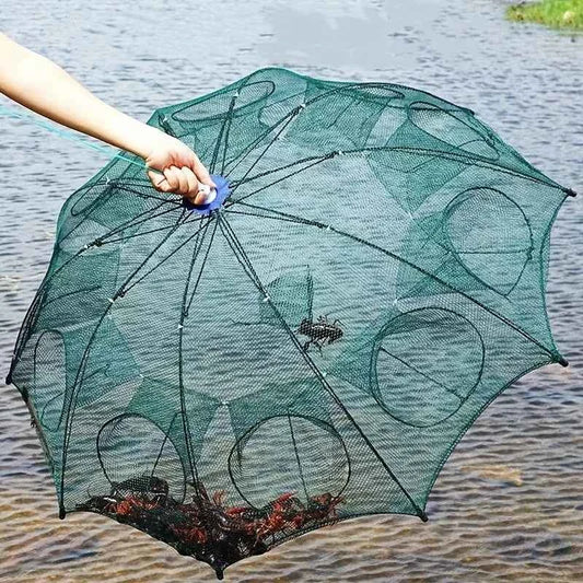 Upgrade Your Fishing Game with this Portable Foldable Hexagonal Fishing Net - Perfect for Catching Shrimp and More!