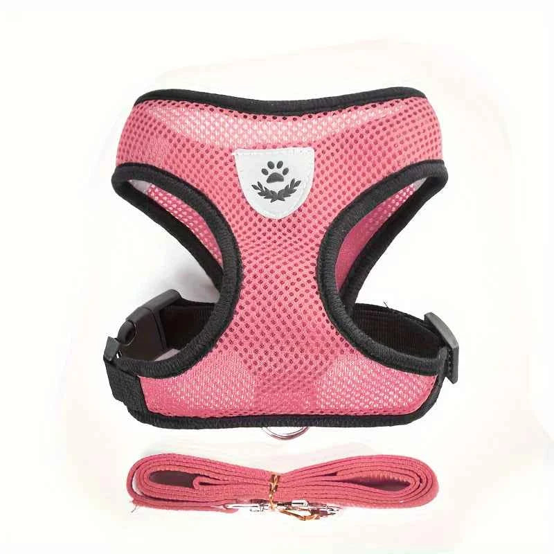 Cat Harness Adjustable, Escape-Proof Breathable Mesh with Reflective Vest  5-Foot Leash - Safe, Durable Outdoor Adventures