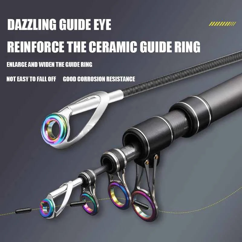 3.0M-4.5M Telescopic Fishing Rod Carbon Portable Spinning Fishing Pole for Boat Saltwater Freshwater Surfcasting Baitcasting Rod