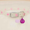 Cat Collar Glow in the Dark Footprint Cute Charms Adjustable Luminous Pet Collar for Kitten Chihuahua Night Walking Camping