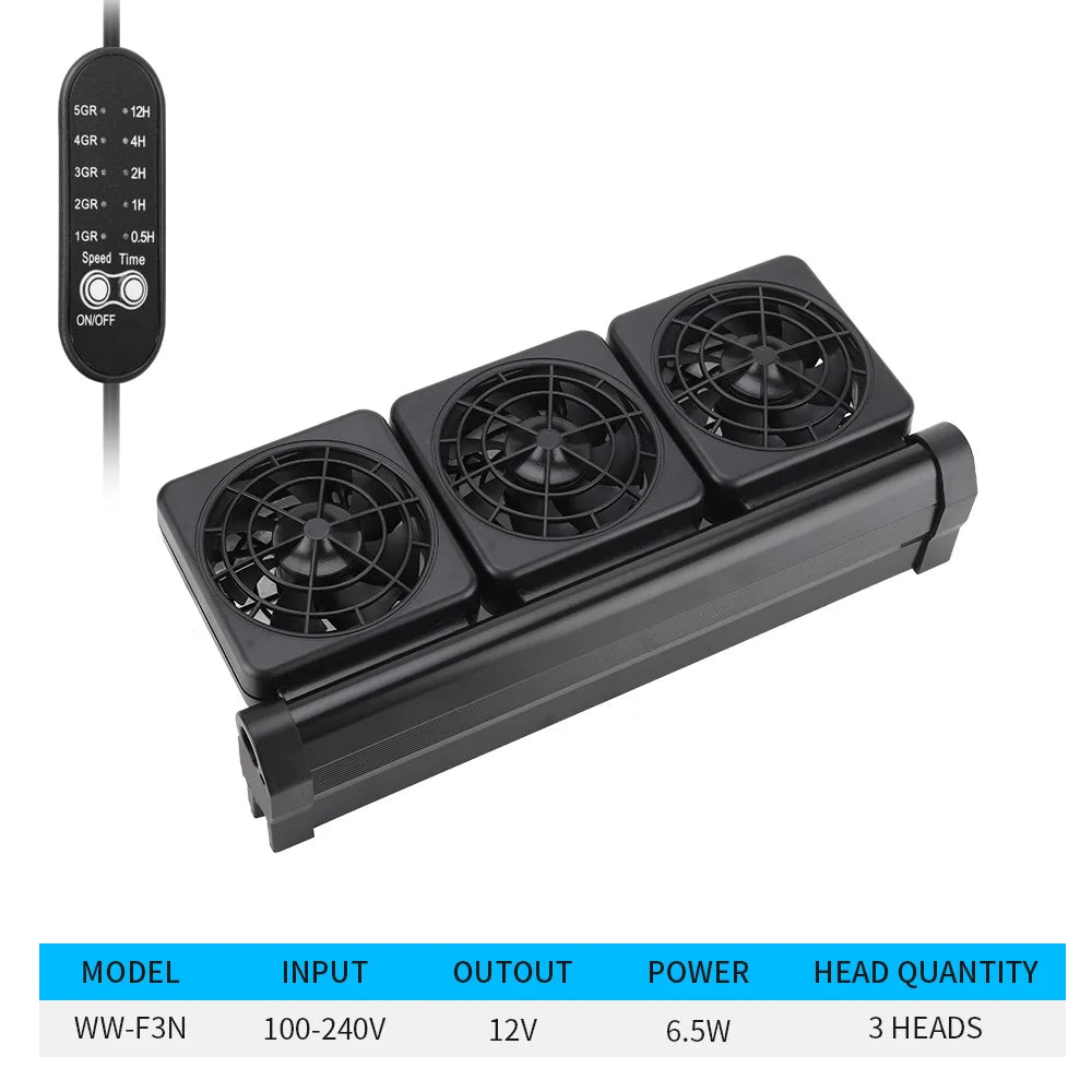 Adjustable Cooling Fan Fish Tank Heat Dissipation Cooling Fan Aquarium Farming Grass Tank Shrimp Tank  Aquarium Fan Accessories