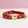 Adjustable Comfortable Cat Collar with Bell Personalized Pet Collar for Cats And Small Dogs metal hardware set cat collar
