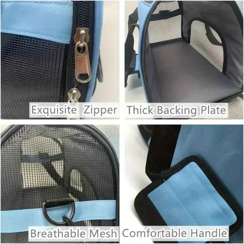 Cat Bags Portable Dog Carrier Bag Mesh Breathable Foldable Cats Carrier Bag Travel Breathable Transport Handbag