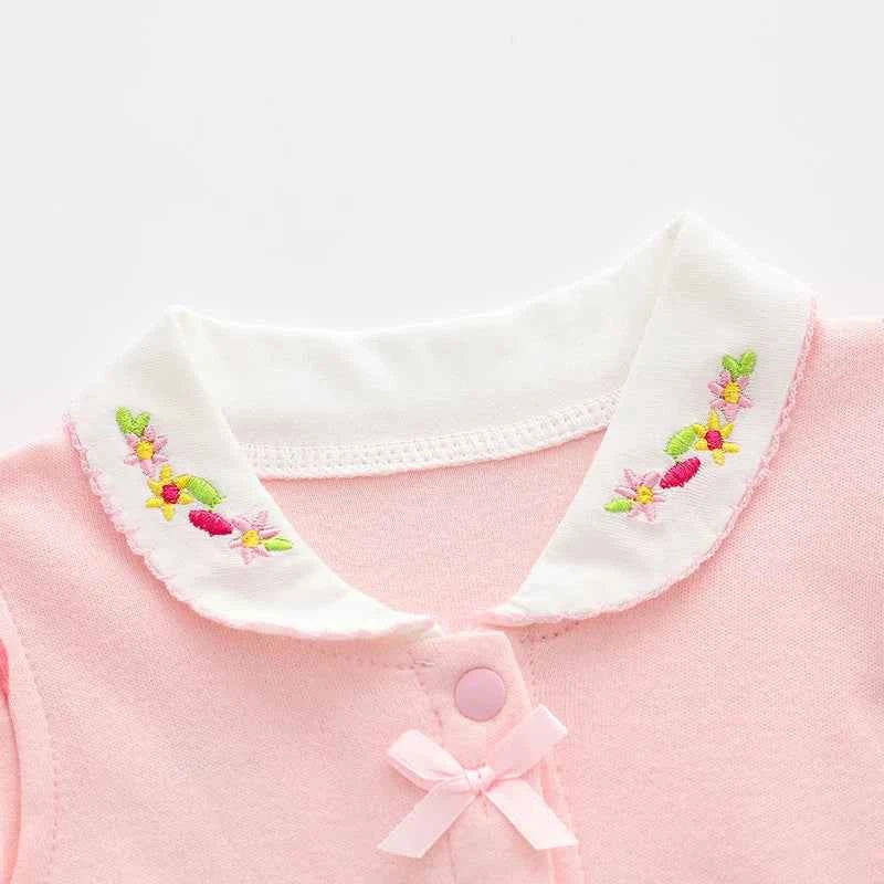 Newborn baby summer clothes, thin pure cotton clothes, baby girl princess cute jumpsuit, sleeveless 0-1 years old