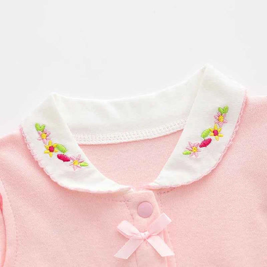 Newborn baby summer clothes, thin pure cotton clothes, baby girl princess cute jumpsuit, sleeveless 0-1 years old