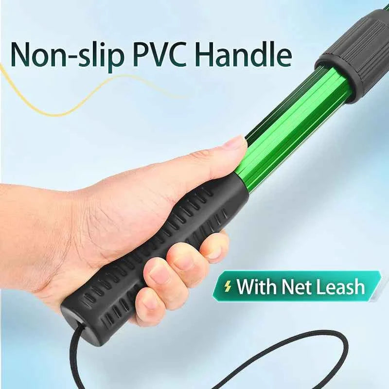 WEIHE 1pcs folding net 16# aluminum alloy net rod silicone net pocket telescopic net stream