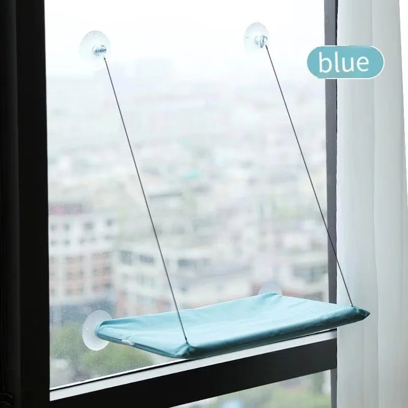 Winter Cat Window Hanging Hammock Bed Suction Cup Space Saving All Seasons Easy Install Pet Bed Cat Climbing Frame - Play Paws Toys