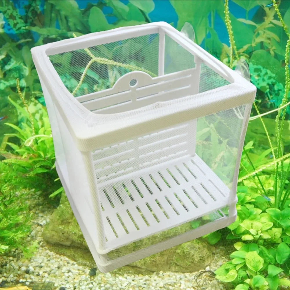 S/L Aquarium Fish Breeding Breeder Box Baby Fish Hatchery Isolation Net Fish Tank Incubator Box Hanging Aquarium אקווריום לדגים