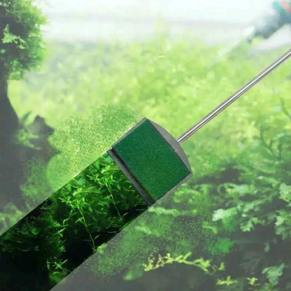 Tools Aquarium Fish Tank Cleaning Brushes High Quality Scrubber Window Algae Scraper Long Handle Sponge Accessories