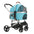 Factory Wholesale Pet Stroller and Carrier Luxury 4 Wheels Pet Portable Folding Travel Dog Trolley for Big and Small Dog - Play Paws Toys