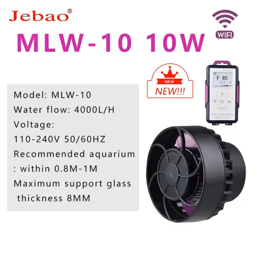 Jebao/Jecod MLW-5 MLW-5-10 MLW-20 MLW-30 Aquarium Fish Tank Smart App WiFi Control Wave Maker Flow Pump with LCD Controller