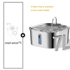 14L/7L Automatic Dog Water Fountain Stainless Steel Cat Pet Fountain with window Silent Cat Dog Water Feeder( No 5V 1A Plug