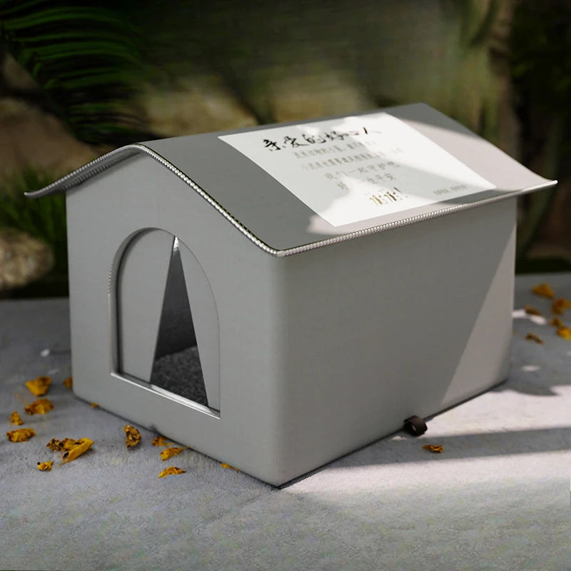 Stray Cat dog House Waterproof Outdoor Winter Warm Pet Cave Sleeping Beds Home Foldable Washable for Small Dog Puppy Supplies - Play Paws Toys
