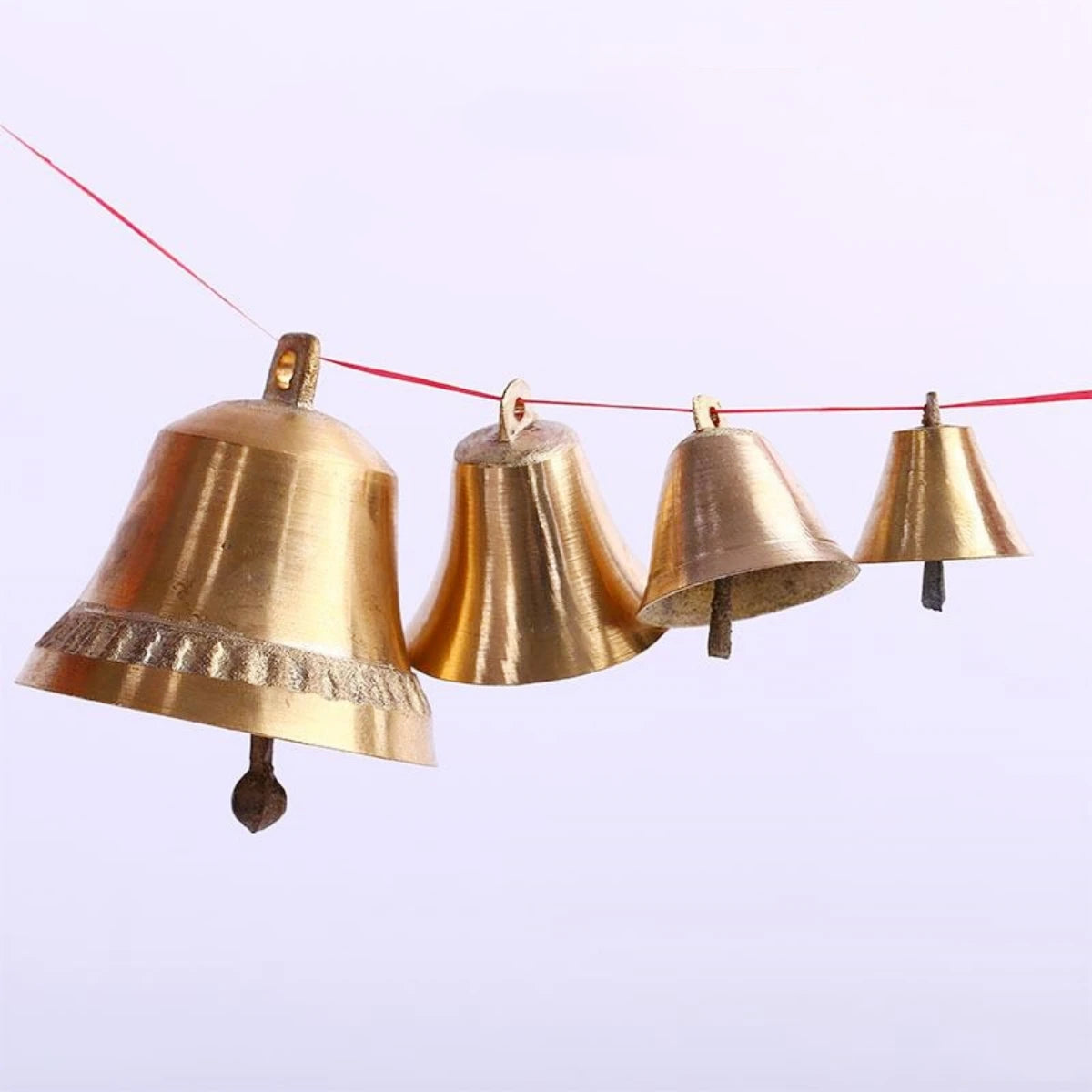 Cattle Sheep Copper Bell Super Loud Wind Chime Horse Cat Dog Livestock Bell Horn Hand-cranked Bell Outdoor Doorbell Ornament 1Pc