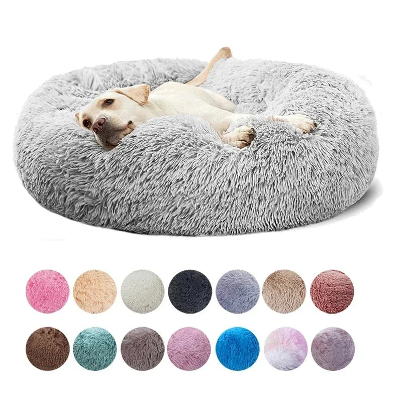 Super Soft Pet Cat Bed Plush Full Size Washable Calm Bed Donut Bed Comfortable Sleeping Artifact Suitable For Winter - Play Paws Toys