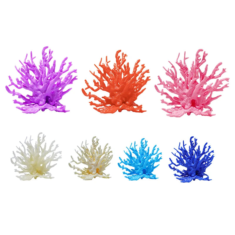 Mini Fish Tank Decorartion Resin Simulation Coral Micro Landscape Fish Tank Starfish Aquarium Decor Ornaments Plants Accessories