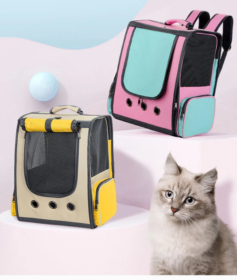 Breathable Pet Carrier Backpack for Cat and Dog, Astronaut Space Capsule, Window Transport Carrying Bag, High Quality - Play Paws Toys