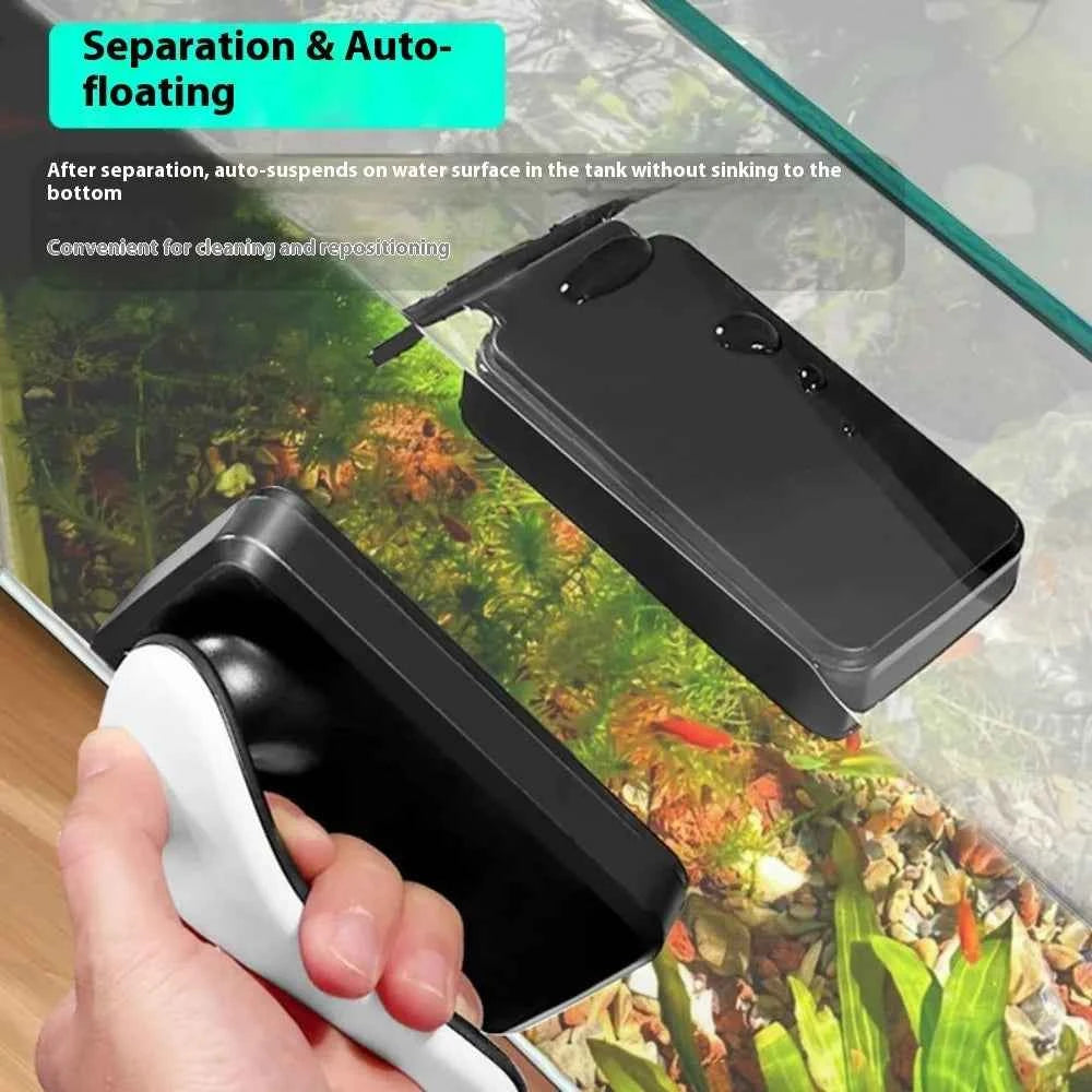 Magnetic Fish Tank Cleaner Magnetic Aquarium Glass Scraper Removable Glass Algae Scraper Scratch Free Non Slip Magnetizing