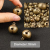 6/8/10/12/14/16/18/20/25mm Bronze Metal Jingle Bells Loose Beads Festival Party Christmas Decoration DIY Crafts Accessories