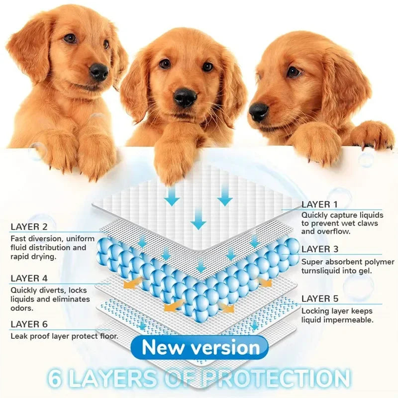 Diapers For Dogs Pet Disposable Nappy Mat Dog Diapers Absorbent Disposable Diapers Absorbent Pet Toilet Cat Disposable Nappy Mat