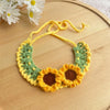 Hand-crocheted Adjustable Elastic Pet Scarf, Cute and Sweet Style Pet Collar,small Dog Scarf, Party Decoration Pet Dress-up Set