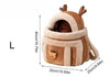 Furry Warm Cat Carrier Portable Pet Travel Bag Luxury Outdoor Handbag Car Seat Winter Cozy Nest For Puppy Kitten Transport - Play Paws Toys