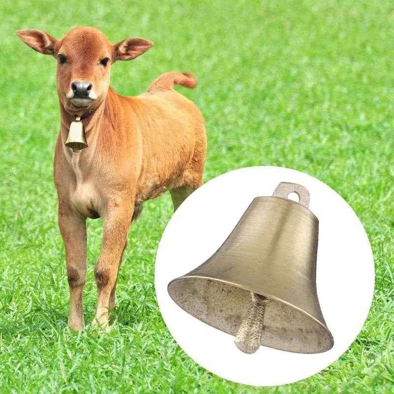 1Pc Thickened Cow Horse Sheep Grazing Copper Bells Large Cattle Sheep Antique Bells Animal Pet Prevent The Loss Zinc Alloy Bells