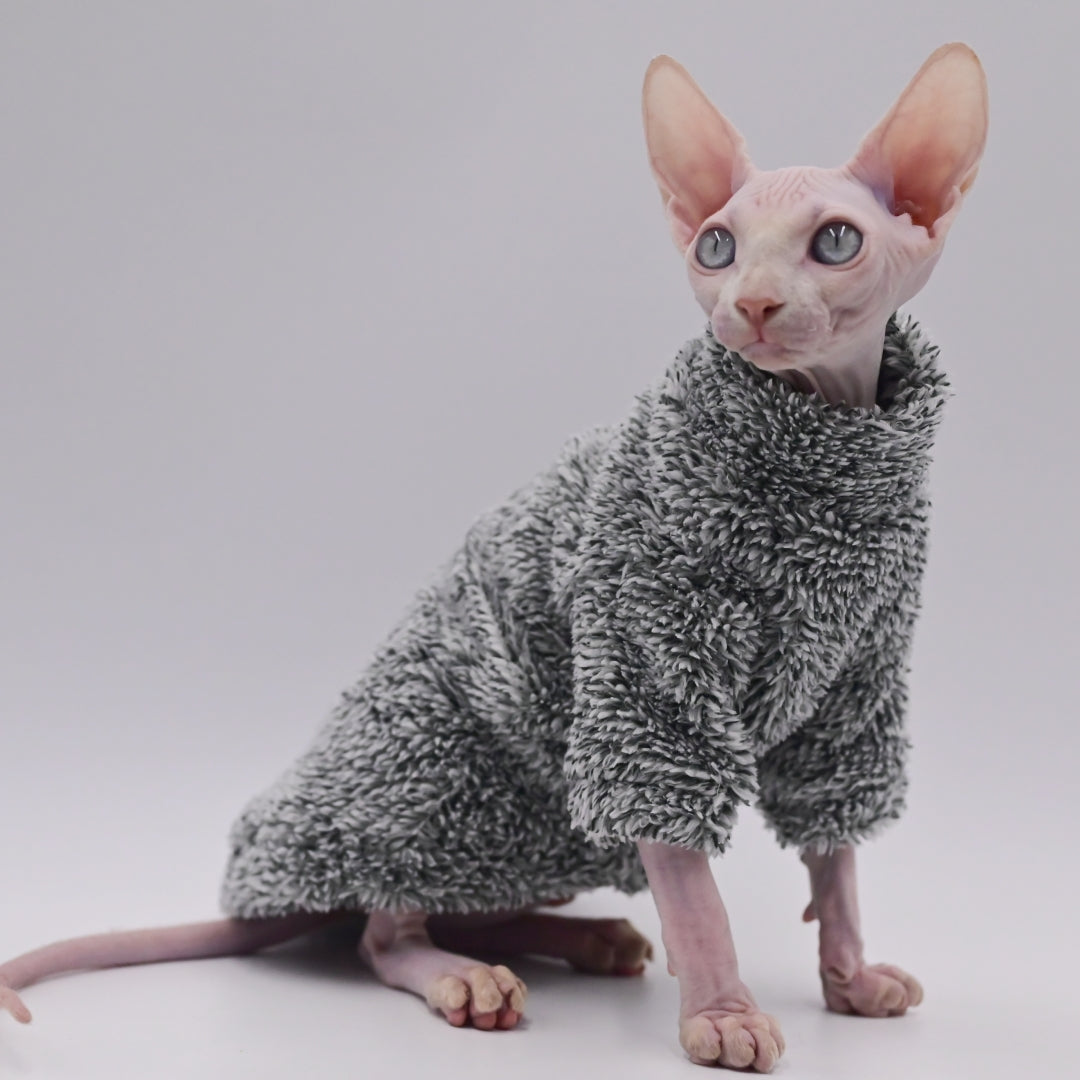 Hairless Cat Clothes Winter Camouflage Warm Arctic Velvet Sphynx Cat Coat Devon Clothes Konis Cat - Play Paws Toys