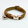 Corduroy Cat Collar with Name Plate Bell Bow Tie Personalized Custom Engraved Cat Collars for Cats