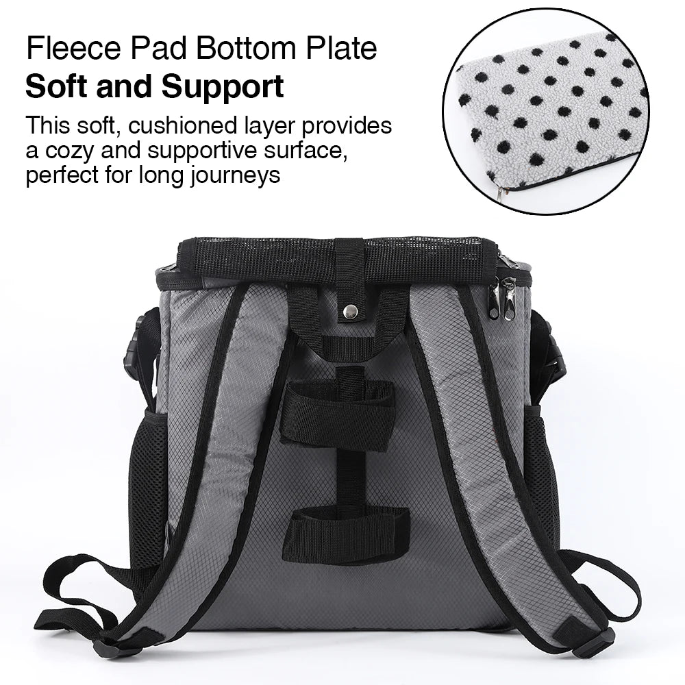 Bicycle Front Basket Pet Dog Carrying Bag Removable Suspension Folding Duffel Bag with 15 Lbs Weight Capacity for Cycling