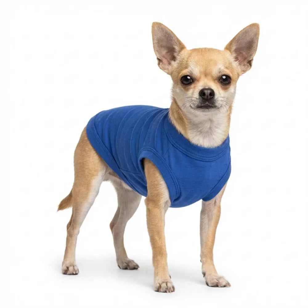 Soft Cotton Blank Dog Shirt, Breathable Spring Summer Pet Apparel, Lightweight Plain Dog T Shirt for Small to Large Dogs