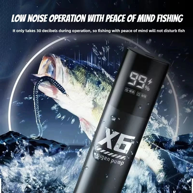 Aquarium Fish Tank Oxygen Pump Charging Dual-Purpose Air Pump Usb Lithium Battery Household Portable Fishing Mute 2400ma Outdoor