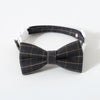 Pet Accessories for Dogs Cats Bowtie British Style Puppy Plaid Tie Breakaway Bowknot Collar for Small Dog Cat Gentleman Costume - Play Paws Toys