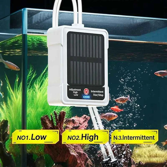 Portable Ultra-Silent Power Bank Fish Tank Oxygen Pump for Outdoor Fishing with Automatic Restart on Power Outage