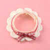 Cute Pet Cat Saliva Towel Hand-knitted Adjustable Kitten Cat Puppy Bow-knot Collar Pet Cat Decorative Collar Kitten Accessories