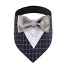Sucado Wedding Tuxedo Suit Dog Bandana, Adjustable Pet Bib Triangle Bandana Scarf, Suitable for Wedding Engagement Birthday Part