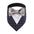 Sucado Wedding Tuxedo Suit Dog Bandana, Adjustable Pet Bib Triangle Bandana Scarf, Suitable for Wedding Engagement Birthday Part