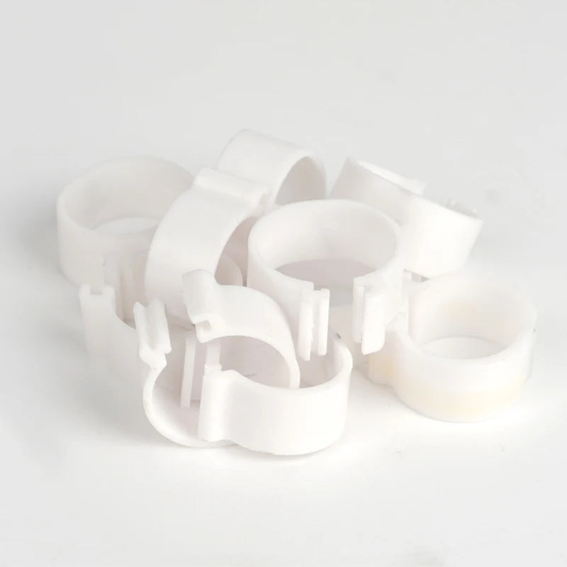 60Pcs 16/20Mm Chicken Duck Leg Rings Goose Animal Identification Tool for Poultry Sign Foot Loop Buckle Clip Farm Supplies