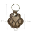 Pet Hair Commemorative Keychain Pu Leather Cat And Dog Fur Souvenir Keychain Dog Paw Pendant Pet Hair Storage Pendant Decoration