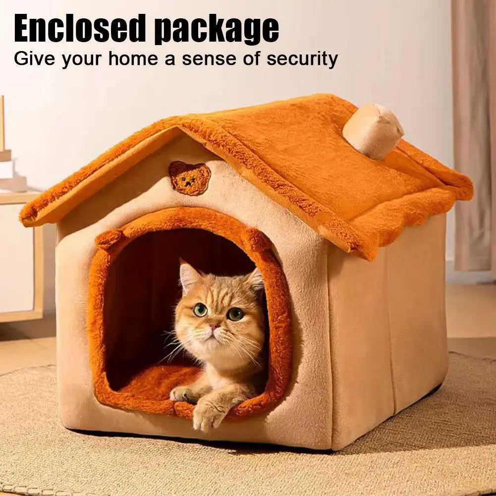 Thickened Pet Warm House Cat And Dog House Winter Warm Universal For All Seasons Detachable And Washable Cute New Comfortable - Play Paws Toys