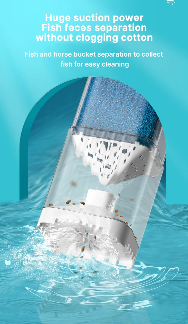 6in1 Aquarium Filter Pump Fish Tank Submersible Silent Air Oxygen Aerator Internal Water Pump Aquarium Air Pump Wave Maker 220v