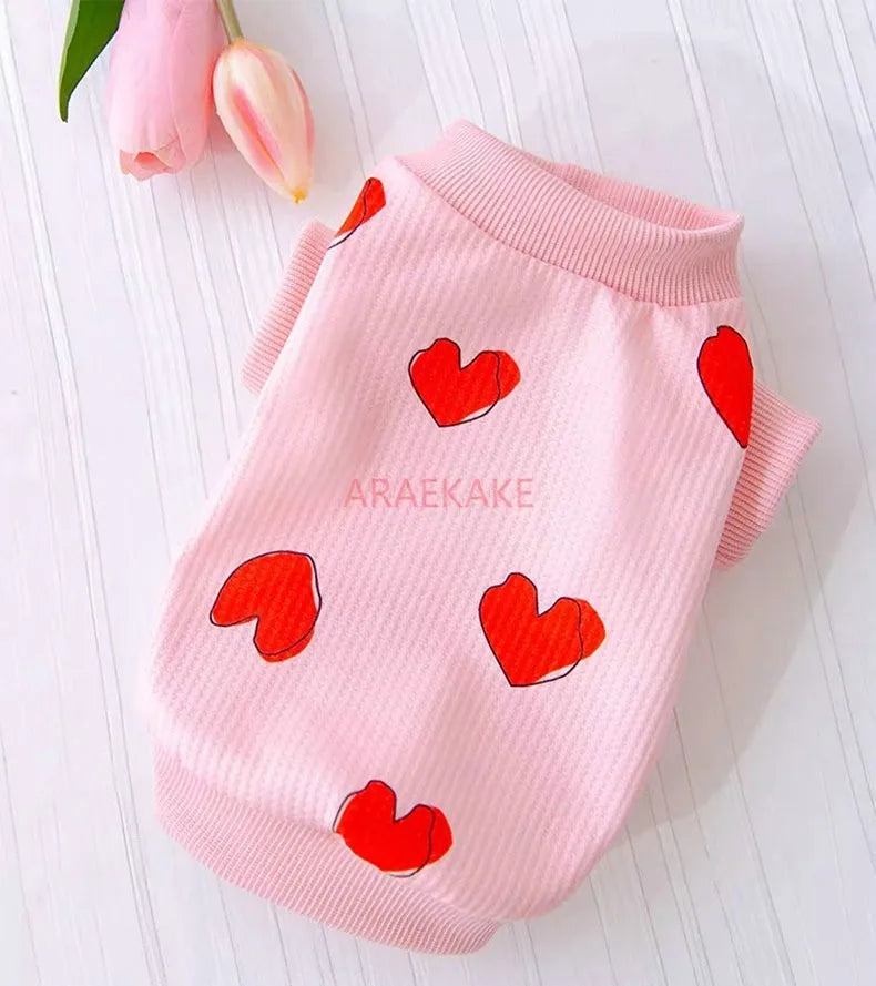 Printed mosquito proof hoodie for small dogs, summer thin clothing for pets, small puppies, spring and summer styles