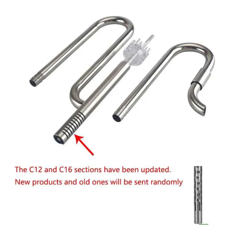 ZRDRAquarium Filter Stainless Steel External Filter Accessories Inlet and Outlet Water Remove Oil Film Lily Tube Aquarium filter