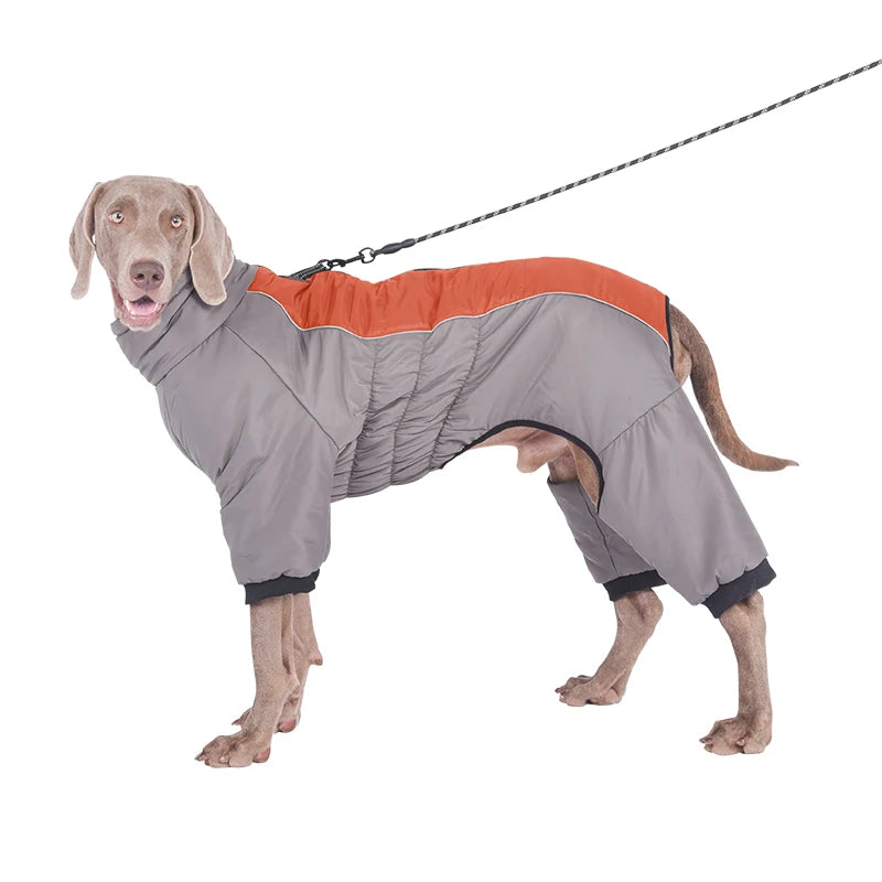 Waterproof Pet Dog Winter Jumpsuit Warm Medium Large Dogs Winter Jacket Clothes Labrador Bulldog Golden Retriever Costumes