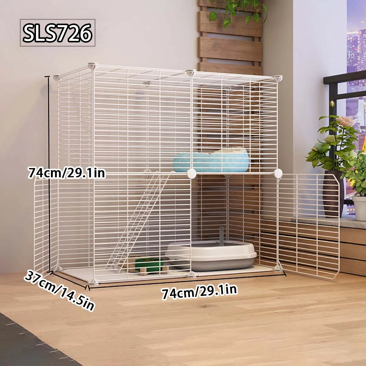 Cat Cage for Home Use, Indoor Free Space Cat House, Cat Shelter, Cat Nest, Pet Cage, Three-Story Small Cat Villa - Play Paws Toys