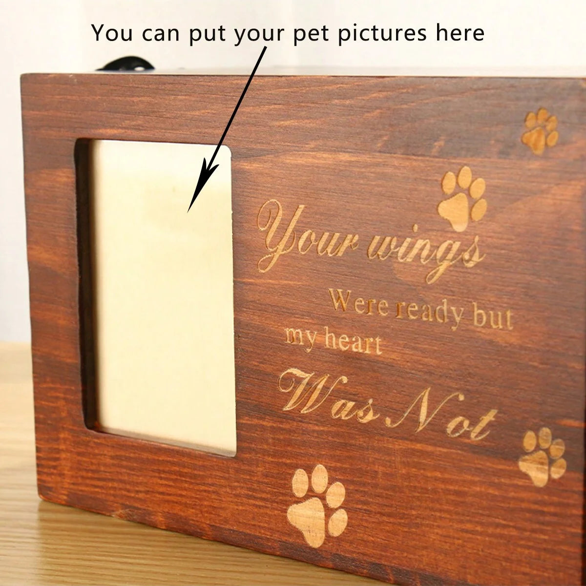 1pc-Pet solid wood urn, puppy and kitten funeral supplies, pet urn